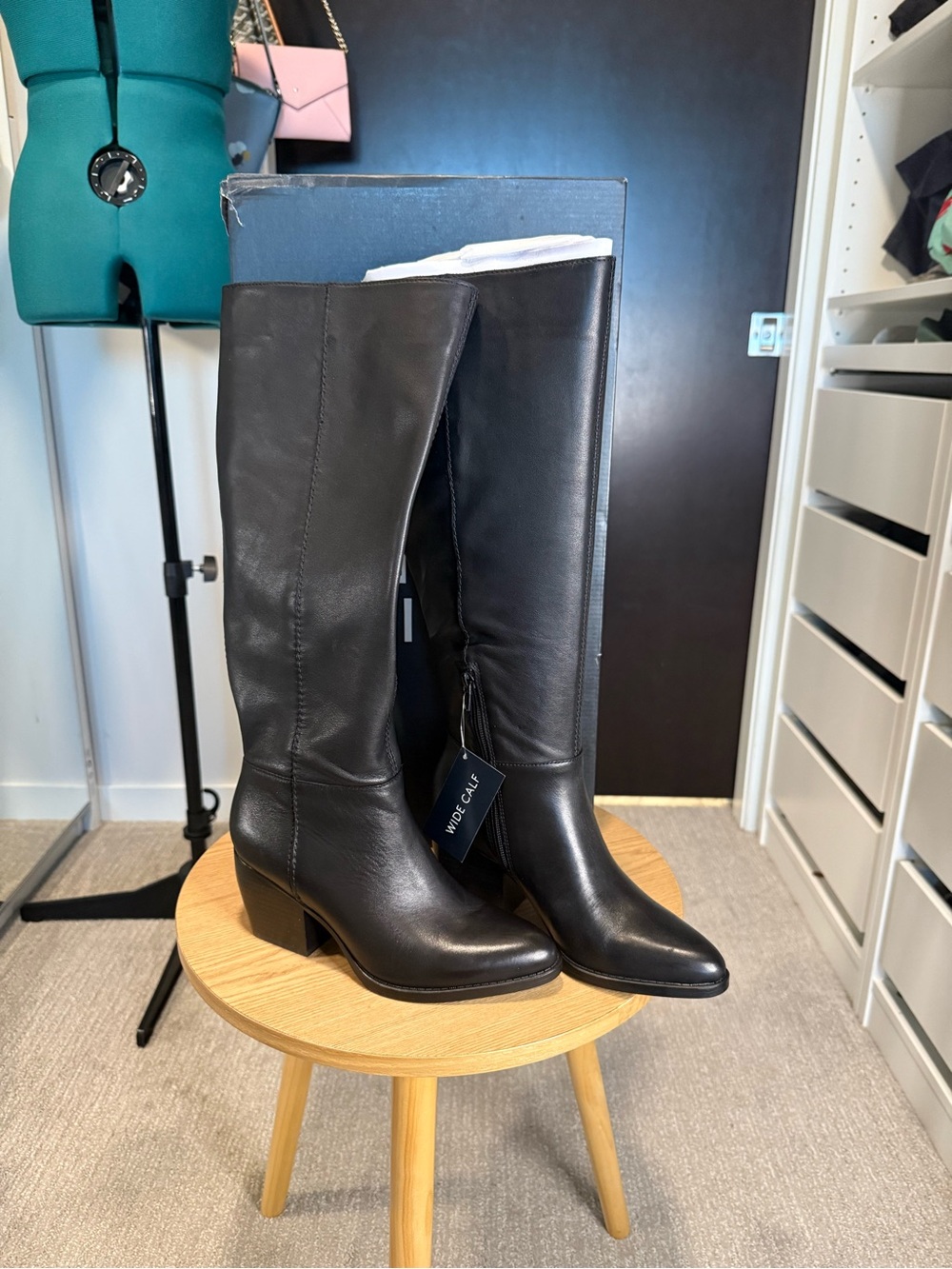 Naturalizer Women's Black Tall Leather Boots
